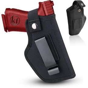 Universal Gun Holster for Men & Women, IWB/OWB Waist Belt Pistol Holster for Glock 380 9mm Gun Holster for Concealed Carry Handgun Right/Left Hand Draw
