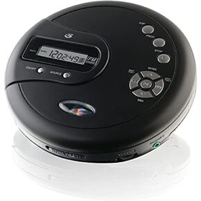 GPX PC332B Portable CD Player with Anti-Skip Protection, FM Radio and Stereo Earbuds - Black