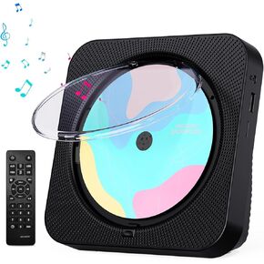 CD Player Portable with Bluetooth 5.1Desktop CD Player with HiFi Sound Speakers,Remote Control,Dust Cover,LED Display,Boombox FM Radio,USB/AUX for Home (Pink)