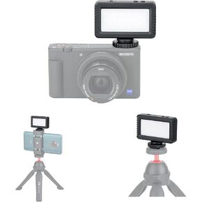 Kiwifotos Mini LED Video Light for Sony ZV-E10 II ZVE10 ZV-1F ZV1F ZV-1 II ZV1 ZV1II A6000 A6100 A6300 A6400 Nikon Z30 Z50 Z6 Z7 & More Cameras, for Vlog Shooting Recording, Portable & Rechargeable