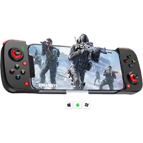 Mobile Game Controller Gamepad for iPhone iOS Android PC: Works with iPhone 15/14/13/12/11/X, iPad, Samsung Galaxy, TCL, Tablet, Call of Duty, Diablo Immortal - Directly Play (Black) in Kuwait