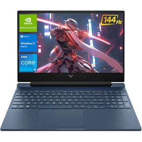 HP Victus 15.6 i5 Gaming Laptop, 15.6" FHD 1920*1080 144Hz, Intel Core i5-12450H, NVIDIA GeForce RTX 3050, 32GB RAM, 1TB SSD, Backlit KB, Touchpad, SD Card Reader, Webcam, HDMI, Wi-Fi 6, W11 H, Blue