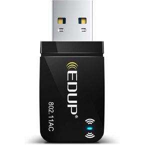1300Mbps USB 3.0 Wireless WiFi Adapter for PC, USB Wi-Fi Dongle AC Mini Network Adapters 802.11ac 2.4GHz/5GHz Built-in Antenna for Windows 11/10/7/8/8.1/XP Mac OS 10.6-10.15