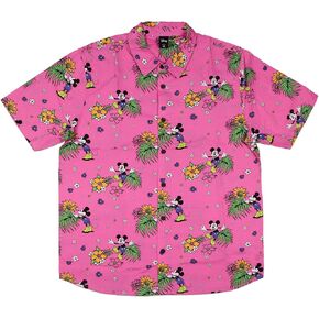 Neff Disney Men's Oh Boy Mickey Face Allover Print Button-Down Shirt