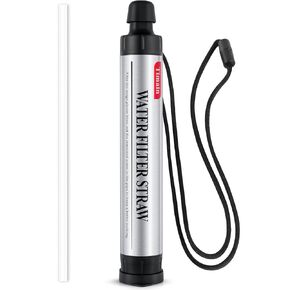 2 Pack Timain 4-Stage Filtration,High Flow Rate Water Filter Straw,Water Purifier Survival for Emergency Kits,Travel,Camping, Hiking,Fishing,Hunting (2)