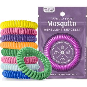Mosquito Repellent Bracelets, 15 Pack - DEET-Free, Individually Wrapped Bands