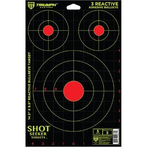 Triumph Systems Shot Seeker with 3 Asst Size Reactive Adhesive Splatter Bullseyes, 10 Count