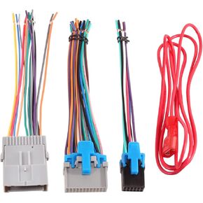 RED WOLF Radio Wring Harness Male Female Plug Fit for 2003-2007 GMC Chevy Silverado, 2005-2009 Buick Lacrosse Install Aftermarket Stereo Wire Cable Adapter Adaptor Plug Kit