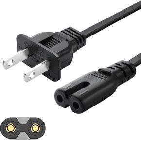 CHANZON Tv Power Cord Replacement for Samsung LG TCL Insignia Hp OfficeJet Envy Cannon Pixma Printer Ps5 Ps4 PS3 PS2 PlayStation Xbox One Apple Hisense Epson Universal AC Cable 2 Prong 10ft 7A 125V