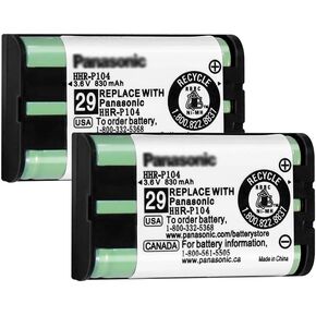 2PACK Cordless Phone HHR-P104 3.6V 830mAh Battery NI-MH AAA Rechargeable Battery for Panasonic Replacement Battery