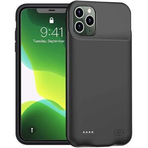Battery Case for iPhone 11 Pro, Enhanced 7000mAh Ultra Thin Portable Protective Power Smart Charging Case Compatible with iPhone 11 Pro (5.8 inch) Rechargeable Extended Battery Charger Case (Black)