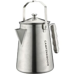 CAMPINGMOON 1.5L Campfire Kettle Stainless Steel Camping Kettle SW-6