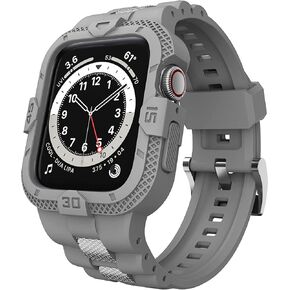GELISHI Bands Compatible for Apple Watch Band 41mm 40mm 38mm, Men Sport Rugged Band with Protective Case for Watch Series 9 8 7/Series 6 SE 5 4 3