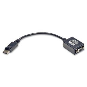 Tripp Lite DisplayPort to VGA Video Adapter, DP to VGA Video Converter, Active Display Adapter (M/F), 6 in. (P134-06N-VGA), Black