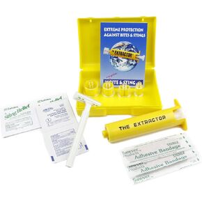 Sawyer Products Venom Extractor & Suction Pump Kit for Snake Bite, & Bee, Wasp, and Mosquito Stings, Yellow, One Size (B4)