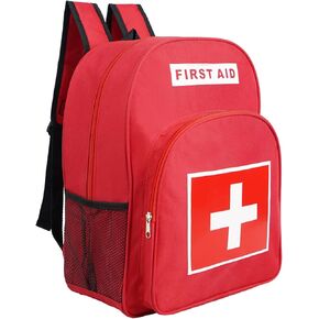 First Aid Backpack, Emergency Medical Backpack, Waterproof & Large Capacity, Empty First Aid Bag, Ideal for Home Office EMT Paramedics