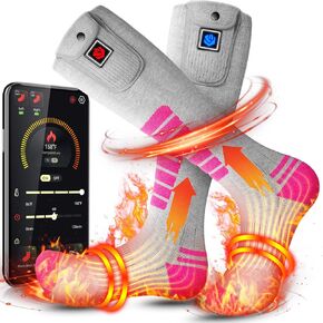 Heated Socks for Men Women 9V Constant Voltage 3000mAh Battery with APP Remote Control for Hunting Fishing Camping in Kuwait