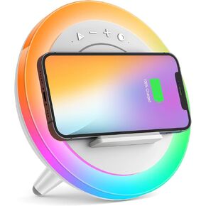 Bluetooth Speaker Night Lightsr,Wireless Charging Modern Speaker,Best Teenage Birthday Gift Ideas Tween Girls Gifts/Please use The Original Adapter