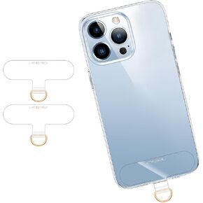 Cell Phone Lanyard Pads, Thinner Durable TPU Phone Patch Clear Universal Phone Tether Tab Without Adhesive (2*clear)