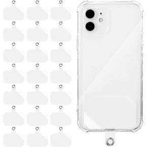 Sinmoe 24 Pcs Phone Lanyard Tab Universal Phone Tether Patches TPU Replacement Patches Compatible Phone Case Lanyard Cell Phones Case Safety Lanyard Non Adhesive