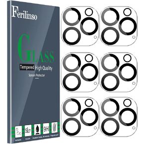 Ferilinso [6 Pack] Camera Lens Protector for iPhone 14 Pro Max iPhone 15 Pro Max iPhone 14 Pro iPhone 15 Pro Accessories camera screen Cover 9H Glass Unbreakable Protection Case Friendly
