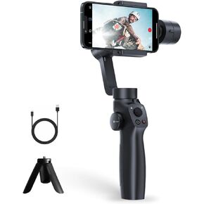 3-Axis Gimbal Stabilizer for iPhone 16 15 14 Pro Max XS X XR Samsung s23 s22 Android Smartphone, Handheld Gimble with Focus Wheel, Phone Stabilizer for Video Recording Vlog - FUNSNAP Capture 2s Combo
