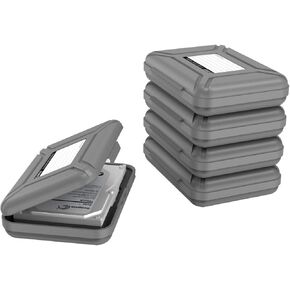 ORICO Hard Drive Case for 3.5 Inch HDD/SSD 5 Packs Portable Hard Drive Carrying Protective Storage Box Anti-Static and Shockproof -PHX5S