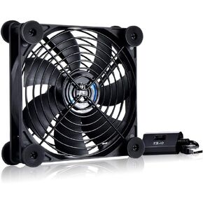 Quiet 120mm USB Fan, 5V USB Portable Cooling Fan for Flat Panel TV Receiver Router DVR Playstation Xbox Computer Cabinet Cooler
