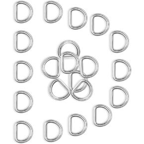 2 inch Metal D Ring, Heavy Duty Stainless-Steel Dee Rings, Welded Solid for Dog Collars, Backpacks, Webbing Straps