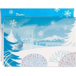 Hallmark Boxed Holiday Cards (Season's Greetings Snowflake, 40 Holiday Cards with Envelopes)