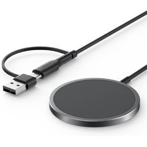 JSAUX Magnetic Wireless Charger Compatible with MagSafe Charger/iPhone 16/16 Pro/16 Plus/16 Pro Max/iPhone 15 Pro Max Plus/iPhone 14 13 12 Series, Wireless Mag Safe Charging Pad, Mag Charger (Blue)