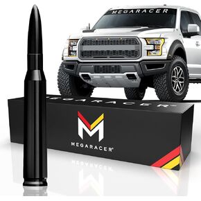 Carbon Fiber 50 Cal Bullet Antenna for Truck | Ford F150 RAM Silverado 1500 GMC Sierra Jeep Wrangler Tundra & More | Bullet Truck Antenna | Antena para Carro | Car Antenna Replacement | 5.5 Inch