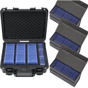 Waterproof Toploader Storage Boxes for 3" x 4" Rigid Card Holder, Trading Card Cases Set Hold 950 35PT Toploaders Totally, Fit Sport Card with One Touch Magnetic Card Holder