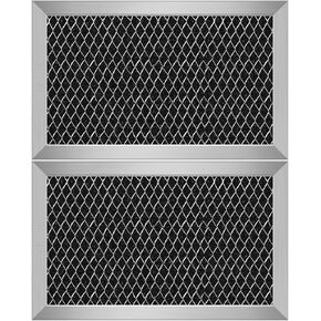 2Pcs Microwave Charcoal Filter Replacement for GE JX81C WB02X10776, Microwave Filter Replacement 7.68" x 4.85" Air Carbon Filter
