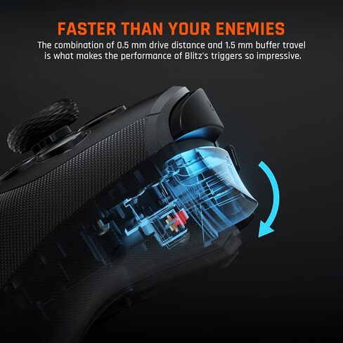 PC Gaming Controller, Wireless Controller with Custom Button, 6-Axis Gyro, Dual Shock, Macro, Turbo, Bluetooth Game Controller for Windows 10/Android/iOS/PC in Saudi Arabia