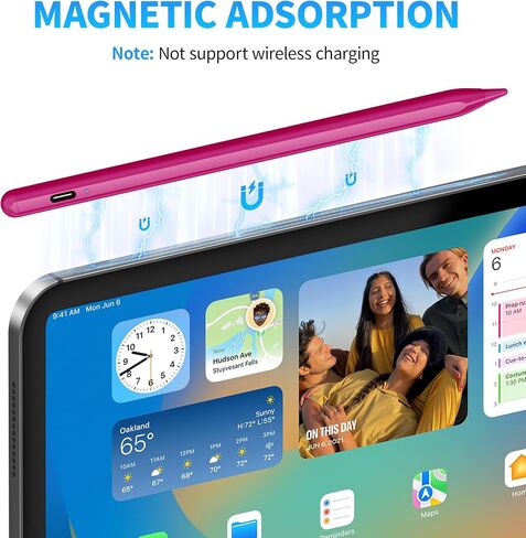 DRYMOKINI Stylus Pen, Active Stylus Pen Touch Screens Compatible for Android and iOS Tablet/Phones, Rechargeable Universal Stylus Pencil Compatible for A-pple/i-Pad/Phone Tablet, BabyPink in Saudi Arabia