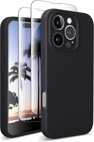 حافظة SUW متوافقة مع iPhone 16 Pro، [متوافقة مع MagSafe] حافظة سيليكون مقاس 6.3 بوصة مع [واقي شاشة] [حماية كاملة للكاميرا]، بطانة داخلية ناعمة من الألياف الدقيقة المضادة للخدش، أخضر منتصف الليل in Kuwait