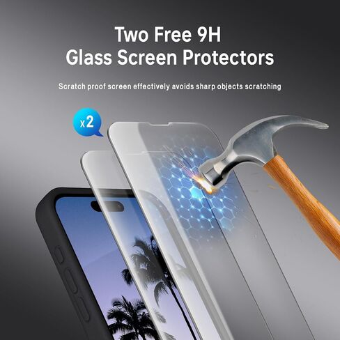 حافظة SUW متوافقة مع iPhone 16 Pro، [متوافقة مع MagSafe] حافظة سيليكون مقاس 6.3 بوصة مع [واقي شاشة] [حماية كاملة للكاميرا]، بطانة داخلية ناعمة من الألياف الدقيقة المضادة للخدش، أخضر منتصف الليل in Kuwait