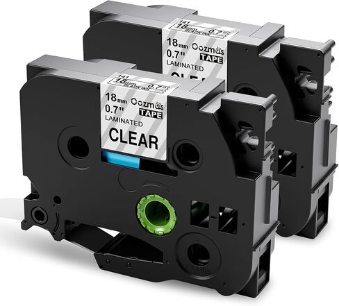 Compatible with Brother Label Maker Tape Clear TZ 12mm 0.47 Inch Ptouch | Label Tape Black on Clear TZe-131 TZe131 P Touch Refills for PT-H103w 2040 PTD210 PTH100 PTD220, 1/2 Inch 26.2 Ft, 2 Pack in Saudi Arabia