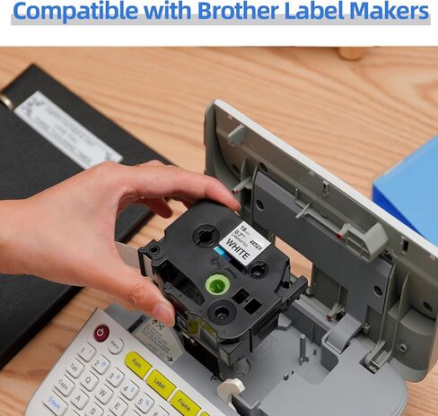 Compatible with Brother Label Maker Tape Clear TZ 12mm 0.47 Inch Ptouch | Label Tape Black on Clear TZe-131 TZe131 P Touch Refills for PT-H103w 2040 PTD210 PTH100 PTD220, 1/2 Inch 26.2 Ft, 2 Pack in Saudi Arabia