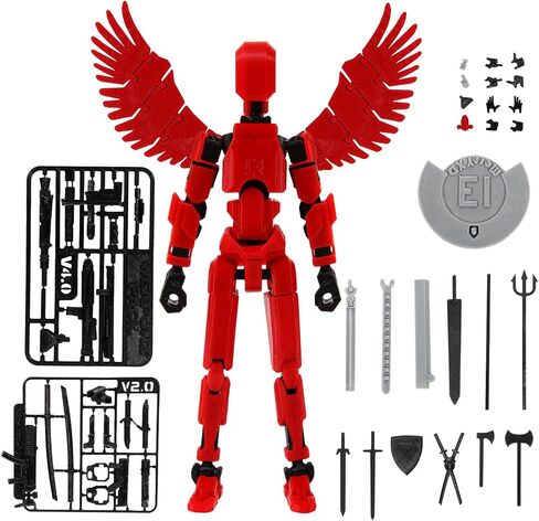MerryXD Titan 13 Action Figure,Assembly Completed Dummy 13 Action Figure Lucky 13 Action Figure T13 Action Figure 3D Printed Multi-Jointed Movable, Nova 13 Action Figure Toy Black in Saudi Arabia