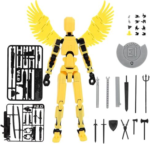 MerryXD Titan 13 Action Figure,Assembly Completed Dummy 13 Action Figure Lucky 13 Action Figure T13 Action Figure 3D Printed Multi-Jointed Movable, Nova 13 Action Figure Toy Black in Saudi Arabia