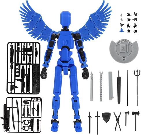 MerryXD Titan 13 Action Figure,Assembly Completed Dummy 13 Action Figure Lucky 13 Action Figure T13 Action Figure 3D Printed Multi-Jointed Movable, Nova 13 Action Figure Toy Black in Saudi Arabia