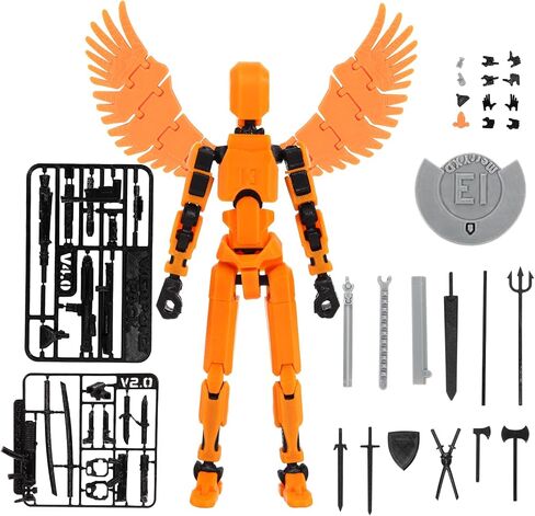 MerryXD Titan 13 Action Figure,Assembly Completed Dummy 13 Action Figure Lucky 13 Action Figure T13 Action Figure 3D Printed Multi-Jointed Movable, Nova 13 Action Figure Toy Black in Saudi Arabia