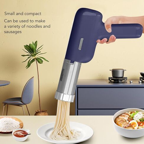 Electric Pasta Maker, Automatic Portable Handheld Noodle Maker with 5 Noodle Mould, Household Cordless Multifunction Spaghetti Ramen Maker, Noodle Press Machine for Homemade in Saudi Arabia