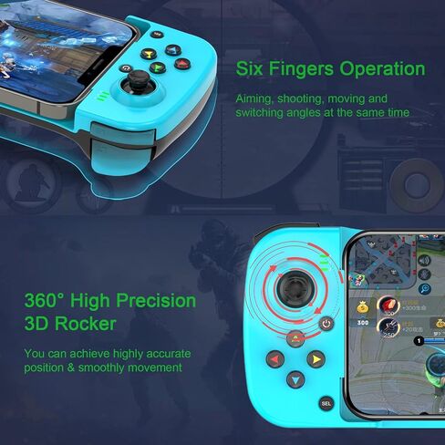 Megadream Mobile Game Controller Gamepad for iPhone iOS Android PC: Works with iPhone 17/16/15/14/13/12/11, iPad, Samsung Galaxy, TCL, Tablet, Call of Duty, Diablo Immortal - Directly Play (Black) in Saudi Arabia