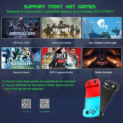 Megadream Mobile Game Controller Gamepad for iPhone iOS Android PC: Works with iPhone 17/16/15/14/13/12/11, iPad, Samsung Galaxy, TCL, Tablet, Call of Duty, Diablo Immortal - Directly Play (Black) in Saudi Arabia