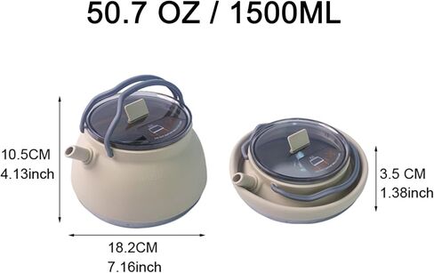 Portable Collapsible Camping Kettle, Coffee Pot for Hiking, Travel and Outdoors, 1.5L in Kuwait