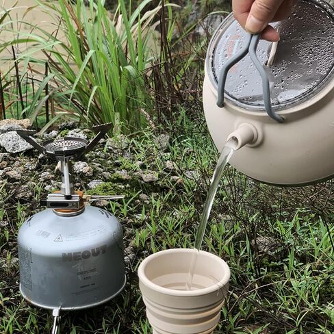 Portable Collapsible Camping Kettle, Coffee Pot for Hiking, Travel and Outdoors, 1.5L in Kuwait