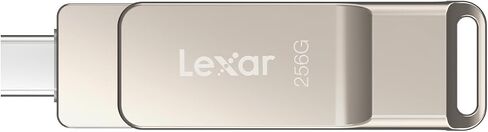 Lexar D40E 128GB Dual USB 3.2 Gen 1 Type-C Jump Drive, Champagne Silver | USB-C Flash, Metal Housing, Swivel Design, Thumb Drive in Saudi Arabia